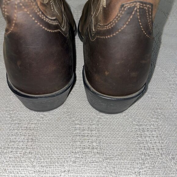 Ariat Men’s Western Boots Size 10 D Brown Leather Cowboy Rodeo Outdoors - Picture 10 of 12